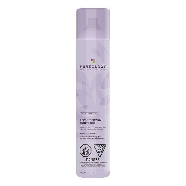 Gray Pureology Style & Finish Lock It Down Hairspray