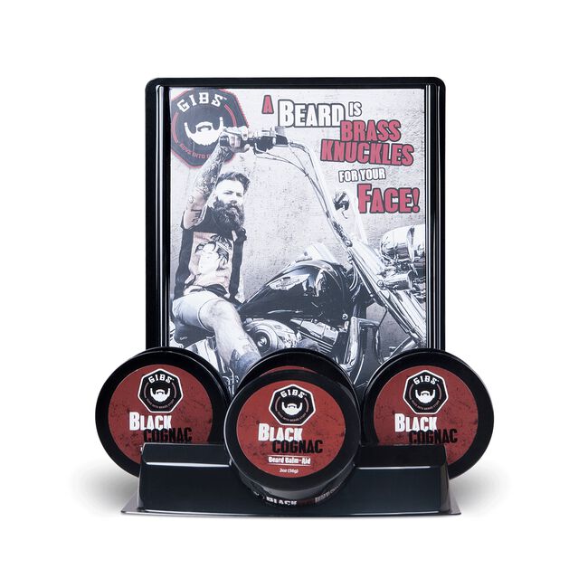 White Smoke GIBS Grooming Black Kodiak Beard Balm Display with tester - 7 count