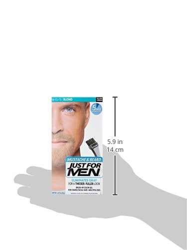 White Smoke Just For Men Mustache And Beard Brush-In Color Gel, Blond