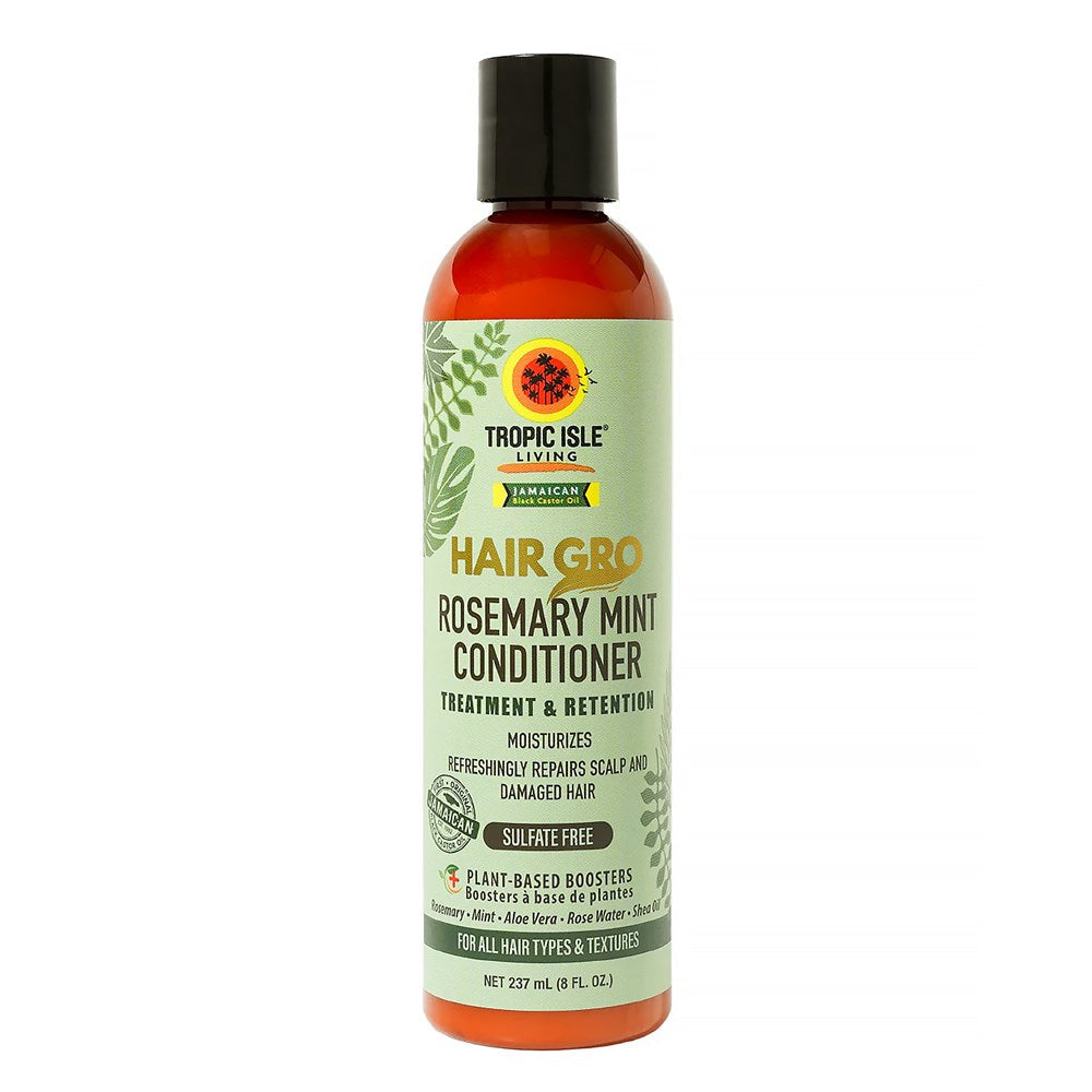 White Smoke TROPIC ISLE LIVING Jamaican Black Castor Oil Hair Gro Rosemary Mint Hydrating Conditioner (8oz)