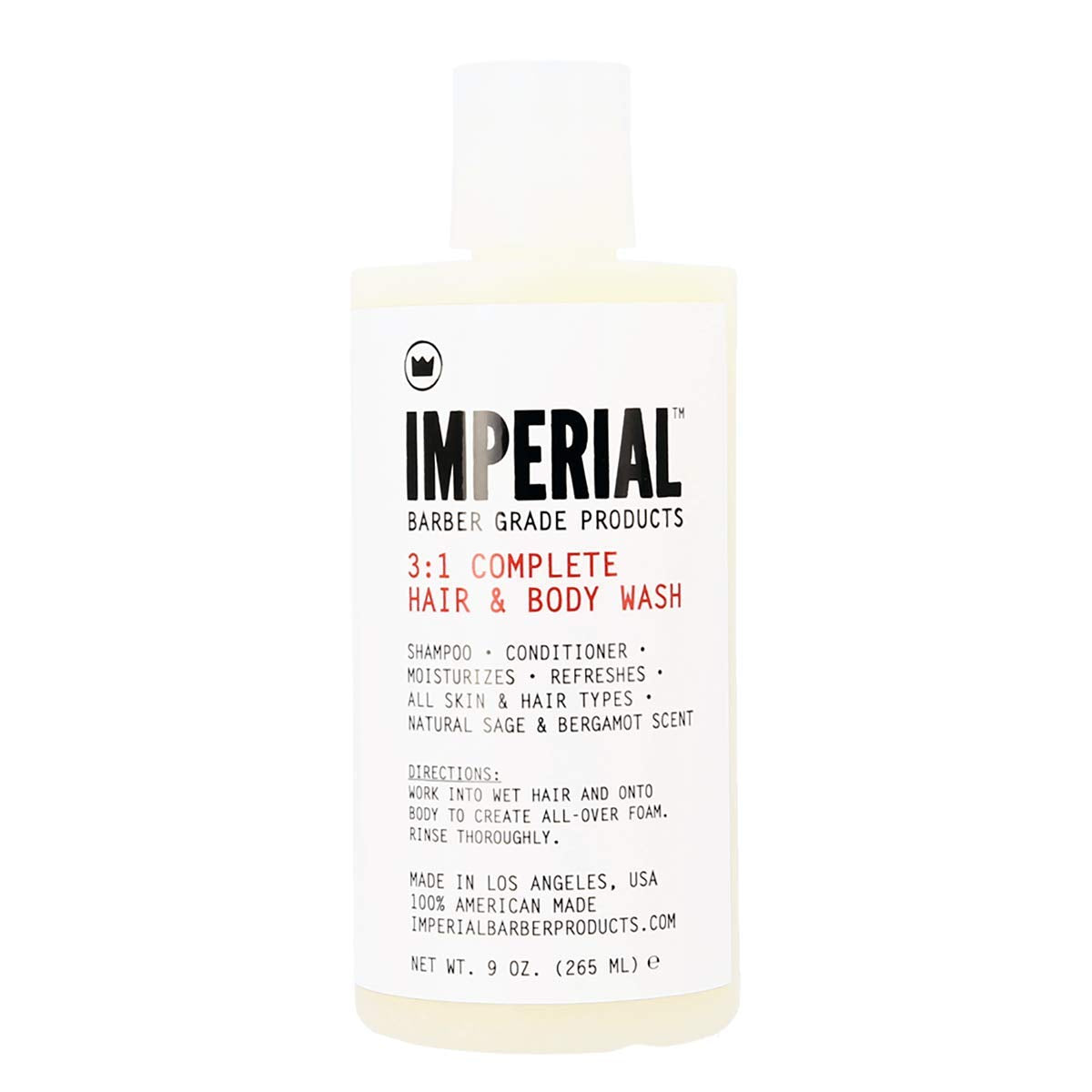 White Smoke Imperial Barber Grade Products | 3:1 Complete Hair & Body Wash