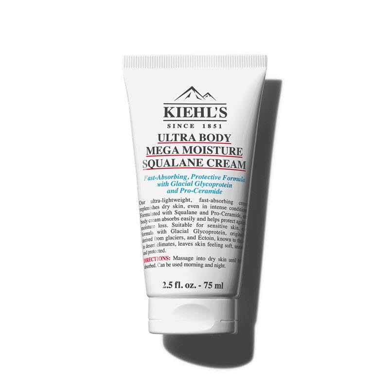 White Smoke Kiehl's - Ultra Body Mega Moisture Squalane Lightweight Cream - 2.5 fl oz