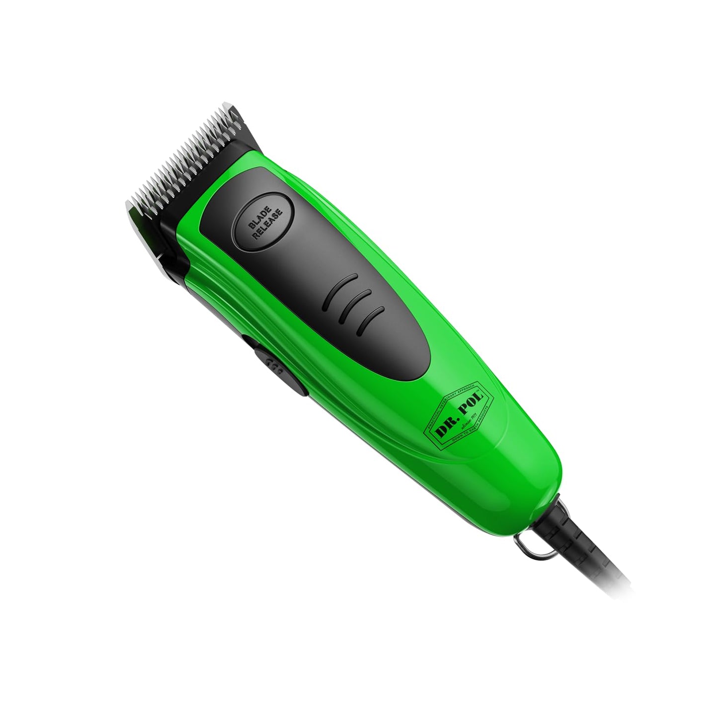 White Smoke Andis Dr. Pol Easy Clip Versa Clipper Kit - Complete Grooming Solution with Detachable Blades, Attachment Combs, Nail Clipper & More for Safe, Efficient Grooming of All Dog Types, Green, 561121