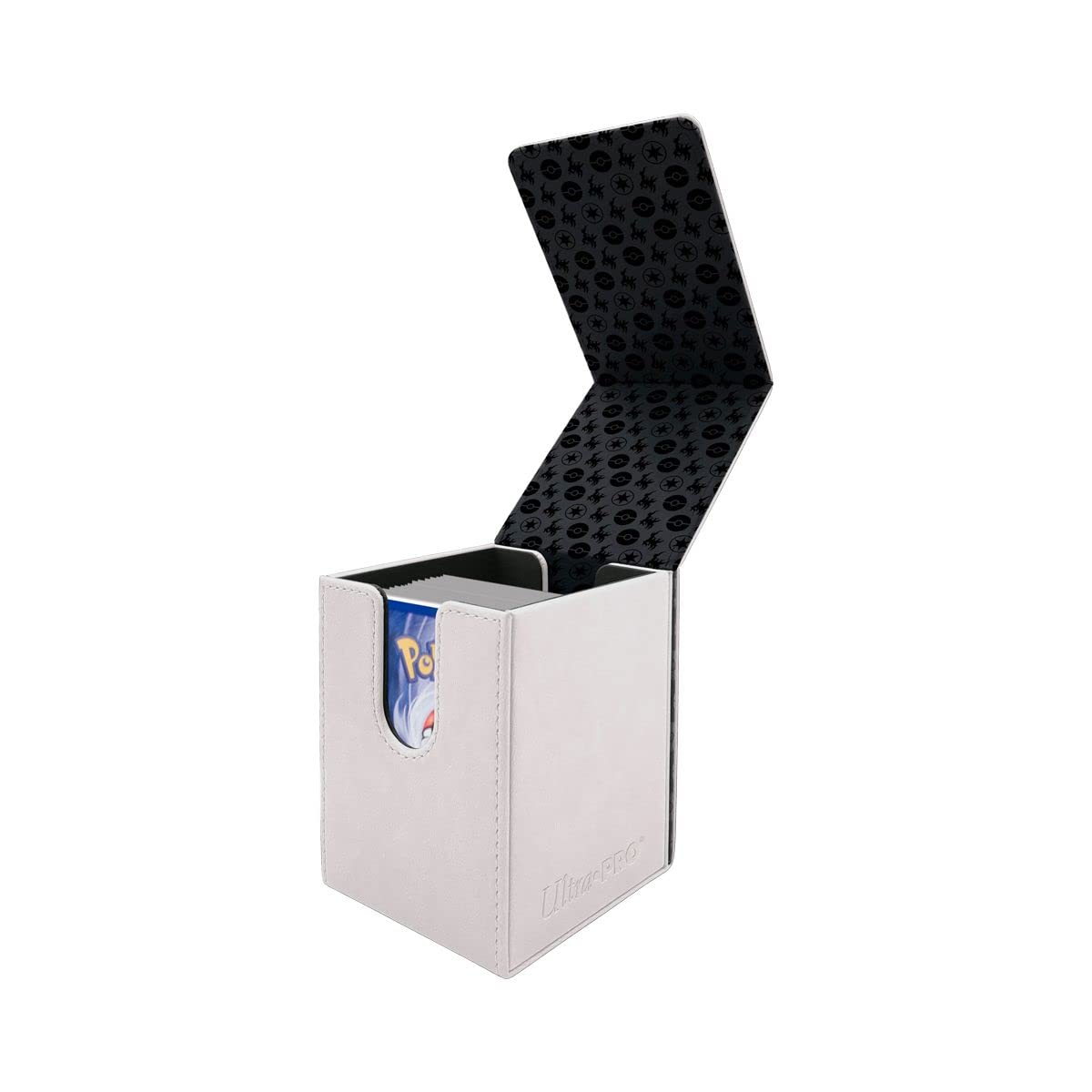 White Smoke Pokémon: Elite Series: Arceus Alcove Flip Deck Box - Ultra Pro, White Leatherette Trading Card Box, Stores 100 Double-Sleeved Cards