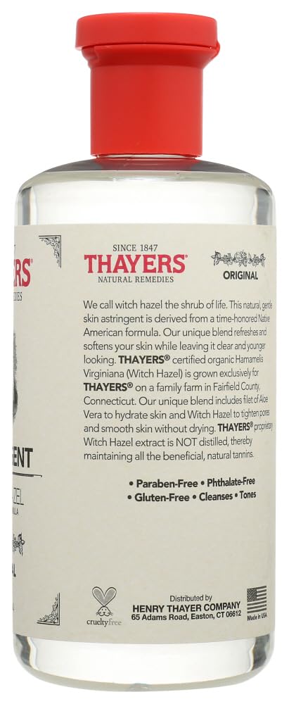 Gray Thayers Witch Hazel with Aloe Vera, Original Astringent 12 oz (Pack of 4)