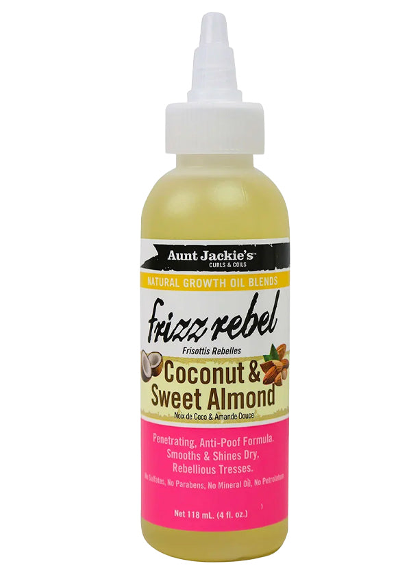 Aunt Jackie's Natural Growth Oil Frizz Rebel -Coconut & Sweet Almond (4 oz) #28