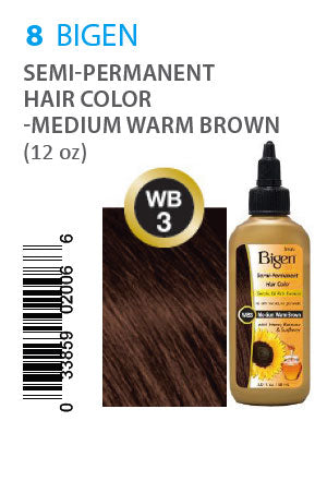 Bigen Semi-Permanent Hair Color #WB3 Medium Warm Brown#8