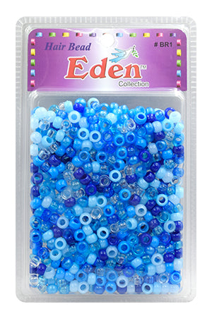 Eden Small Blister Round Bead -Blue Mix #BR1B6 -pk