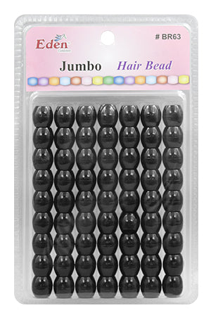 Eden XLG Blister JUMBO Round Bead-BLK#BR63BK-pk