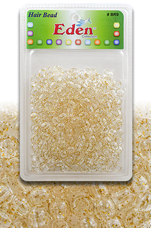 Eden XLG Blister Med Round Bead -Gold/Gold Glitter #BR9GG -pk
