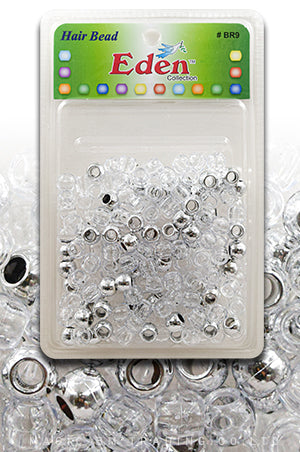 Eden XLG Blister Med Round Bead-Sil/Glitter#BR9MSG-pk