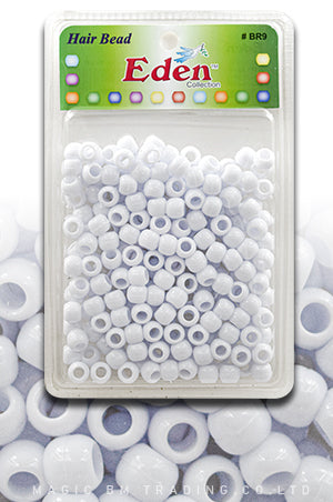 Eden XLG Blister Med Round Bead--White#BR9W-pk