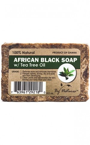 By Natures African Black Soap-Tea Tree Oil(3.5oz) #49