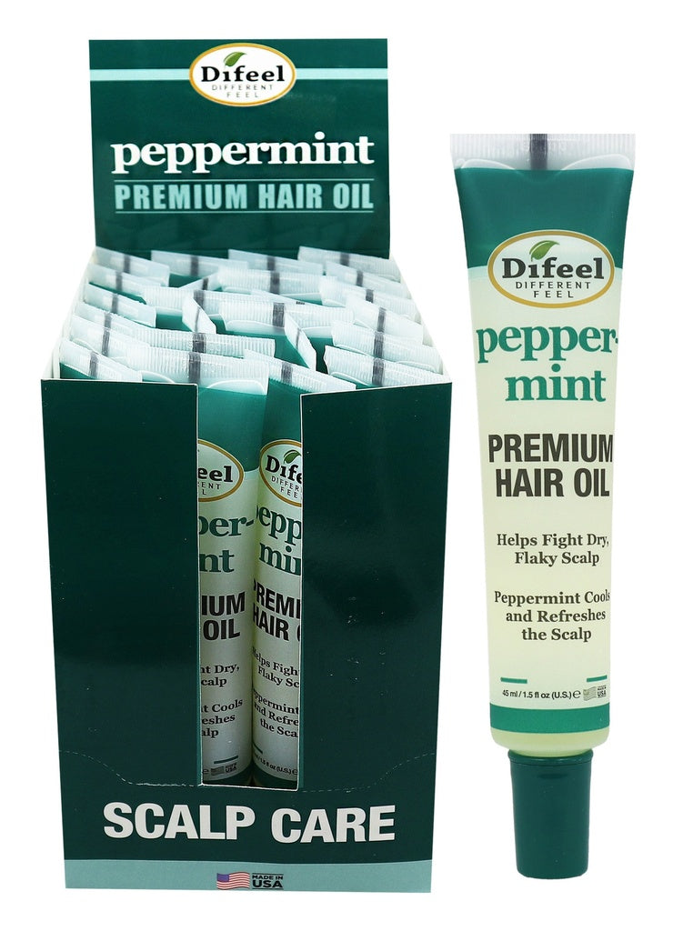 Difeel Mega Tube Hair Oil (1.5 oz/24 pc/ds) -Peppermint #70
