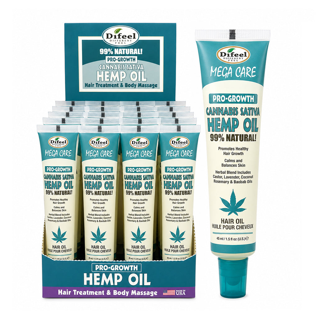 Difeel Mega Tube Hair Oil (1.5 oz/24 pc/ds) -Cannabis Hemp Oil #71A