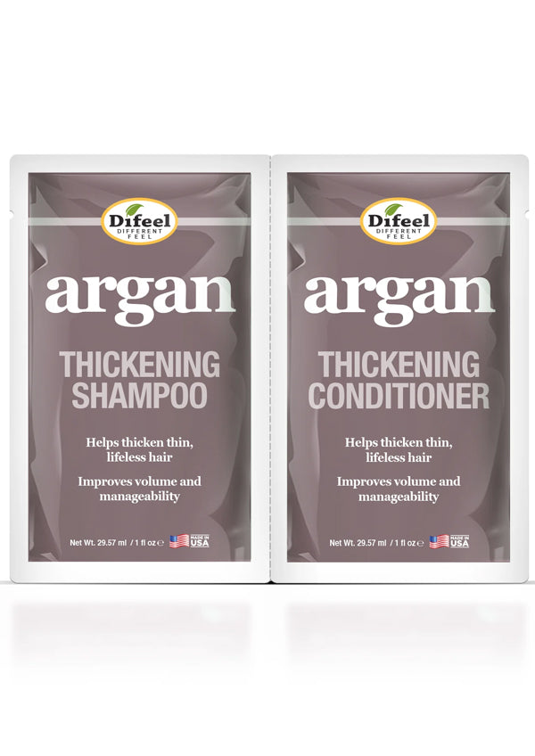Difeel Argan Thickening Shampoo & Conditioner Pack (2 oz/dz) #229