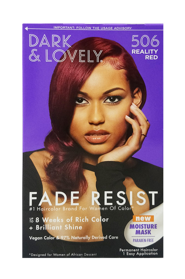 Dark & Lovely Fade Resist Hair Color Kit #506 Reality Red