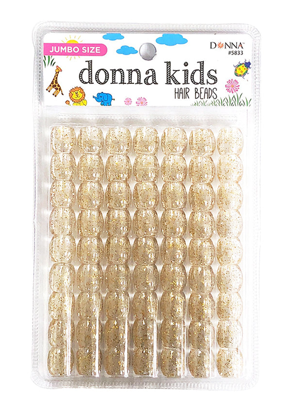 Donna Kids Jumbo LG PK Bead #5833 Gold Glitter - pc