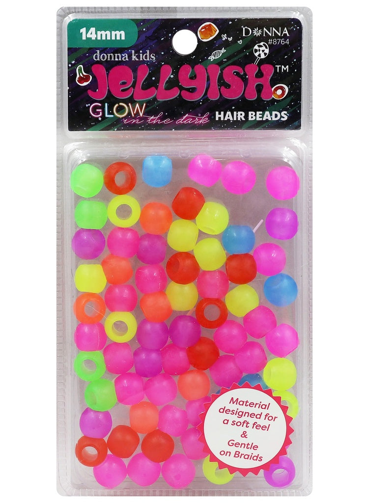 Donna Kids 14mm Jellyish Beads GLOW #8764GP Clear Asst - pc