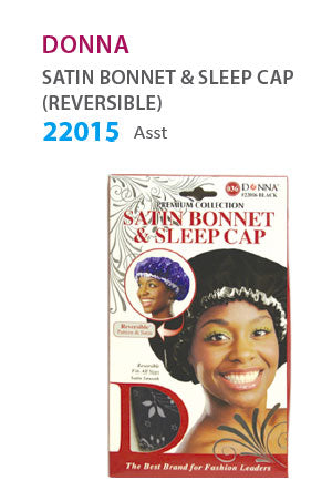 Donna Satin Bonnet & Sleep Cap (Assort) #22015-dz