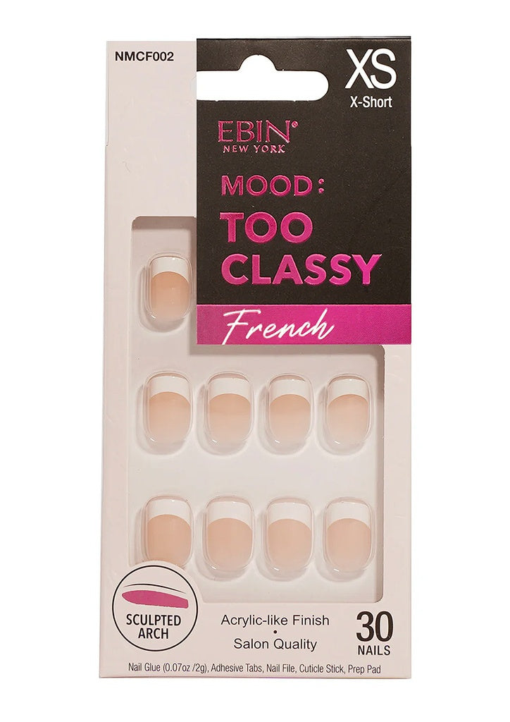 Ebin Nail Mood: Too Classy French -002 #NMCF002 (XS)