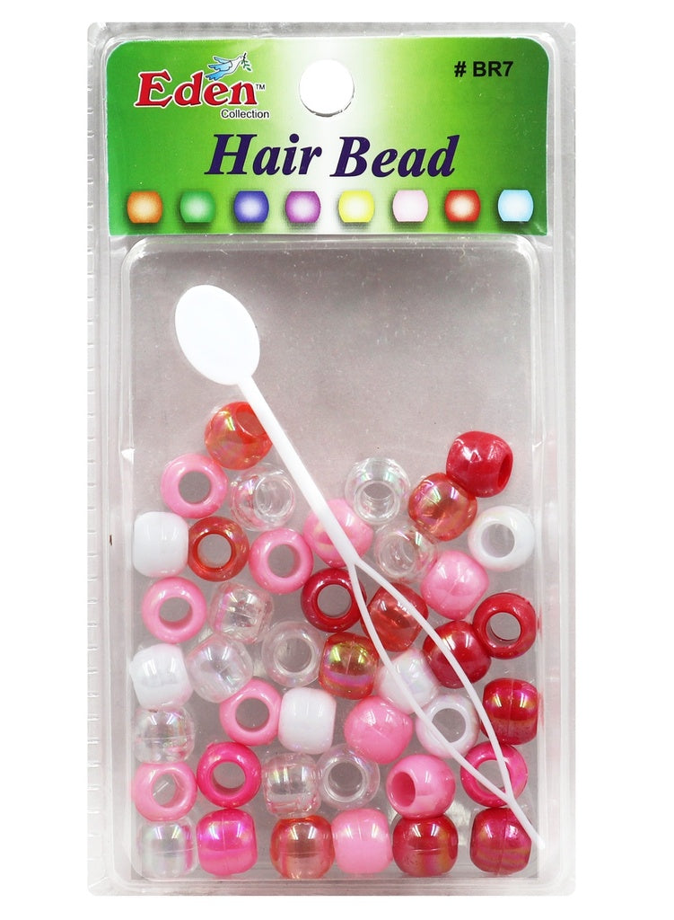 Eden Big Blister Medium Round Bead-Shiny Clear/Pink #BR7 -pk