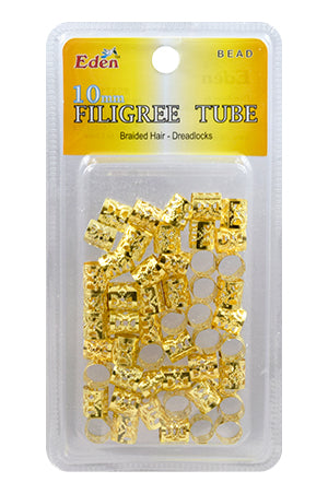 Blister(10mm) Flligree Tube Gold pk #53710G