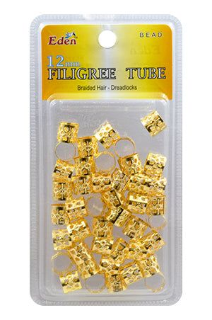 Blister(12mm) Flligree Tube Gold pk #53720G