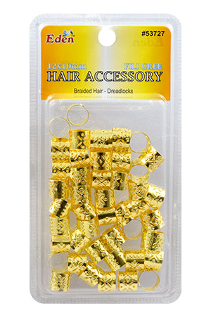 Blister(12x10mm) Flligree Tube Gold pk #53727G