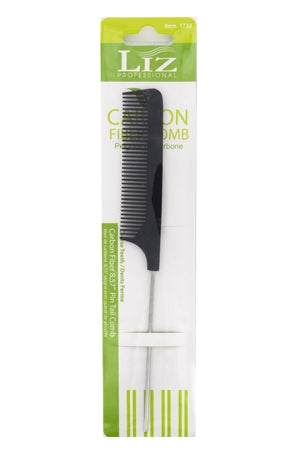 Liz Carbon Fiber 8.57" Pin Tail Comb #1732 - pc
