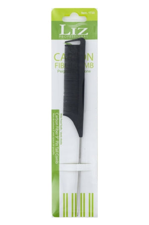 Liz Carbon Fiber 9" Pin Tail Comb #1733 - pc
