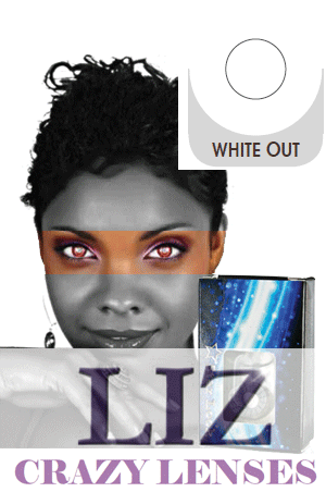 LIZ Color Crazy Contact Lenses #White Out