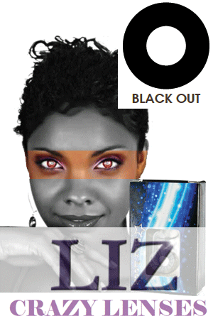LIZ Color Crazy Contact Lenses #Black Out