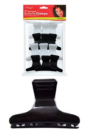 Magic Butterfly Clamps 2" - Black/White#BU2-pk