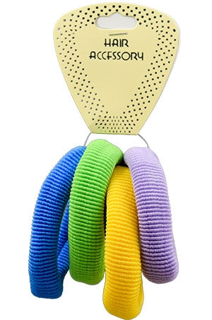 Magic Elastic Ponytail Holder4pc#HEP004AST-dz