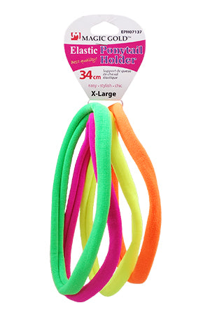 Magic Gold Ponytail Holder-Elastic(34cm)-Asst#EPH07137-dz