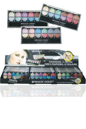 Magic Gold 12 Colors Eyeshadow Pallette (24/ds) #1604 -ds
