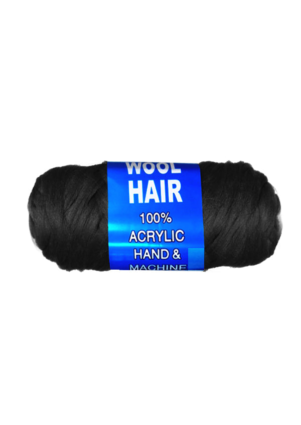 Brazil Wool Hair Knitting Yarn -Black #MG83471/#MG3471 (80 g) -pc