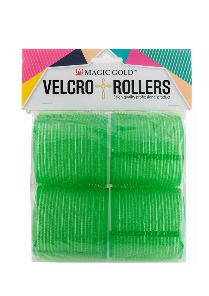 Magic Gold Velcro Rollers #MGC-VTR-16 (Green/60mm/4pc) -pk