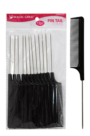 Magic Gold Pin Tail Comb Black #91225 -dz