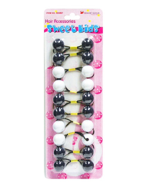 Magic Gold Bubble Round (18mm) #904497 Black/White(L) -pc