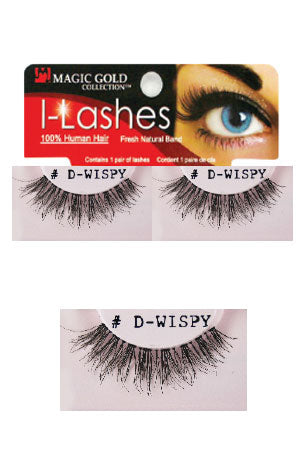Eyelashes #D-WISPY Black (Magic Gold)