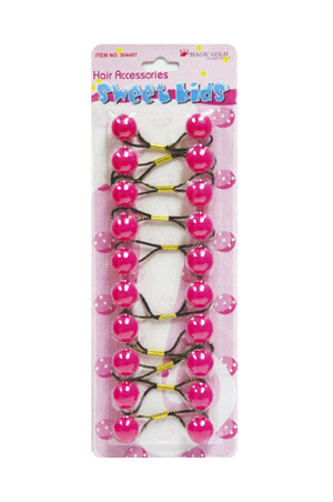 Magic Gold Bubble Round #2849 Hot Pink/White(L) -pc