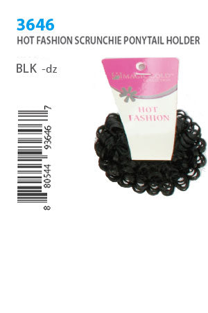 Magic Gold Hot Fashion Ponytail Holder #3646 Black -dz
