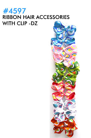Ribbon Hair Accessories w/Clip #4597-dz