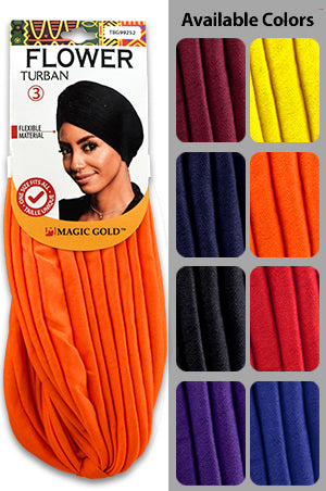 Magic Gold Flower Turban TGB99252 Asst-dz