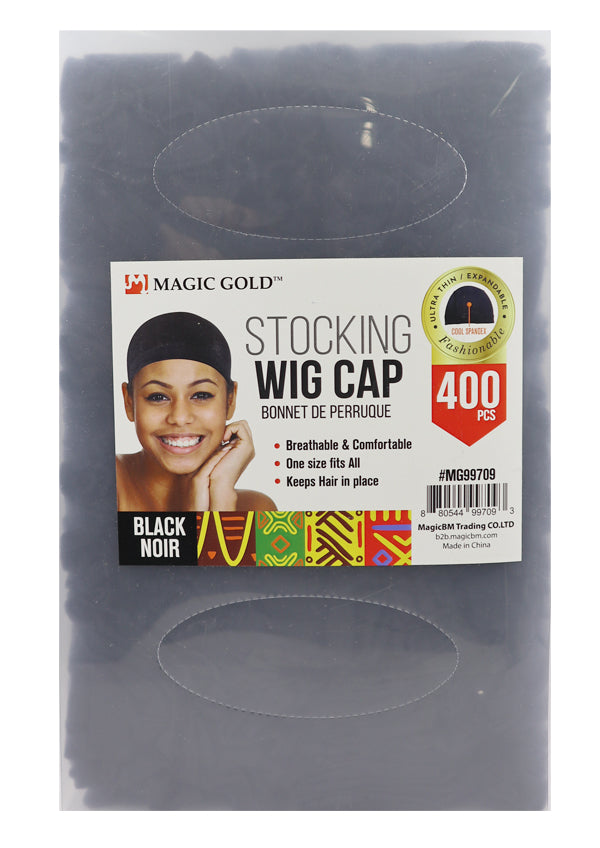 Magic Gold Stocking Wig Cap #MG99709 Black (400 pc/pk) -pc