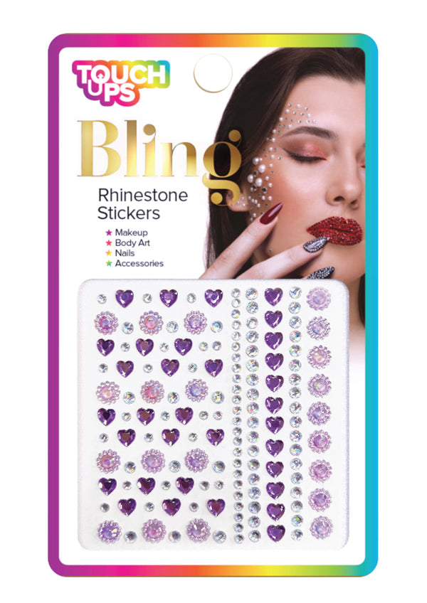 TouchUps Rhinestone Stickers Purple Mix2 #BLG013 -dz