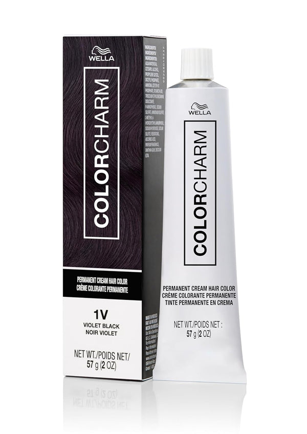Wella Color Charm Cr������me Hair Color#1V (Violet Black) - pc
