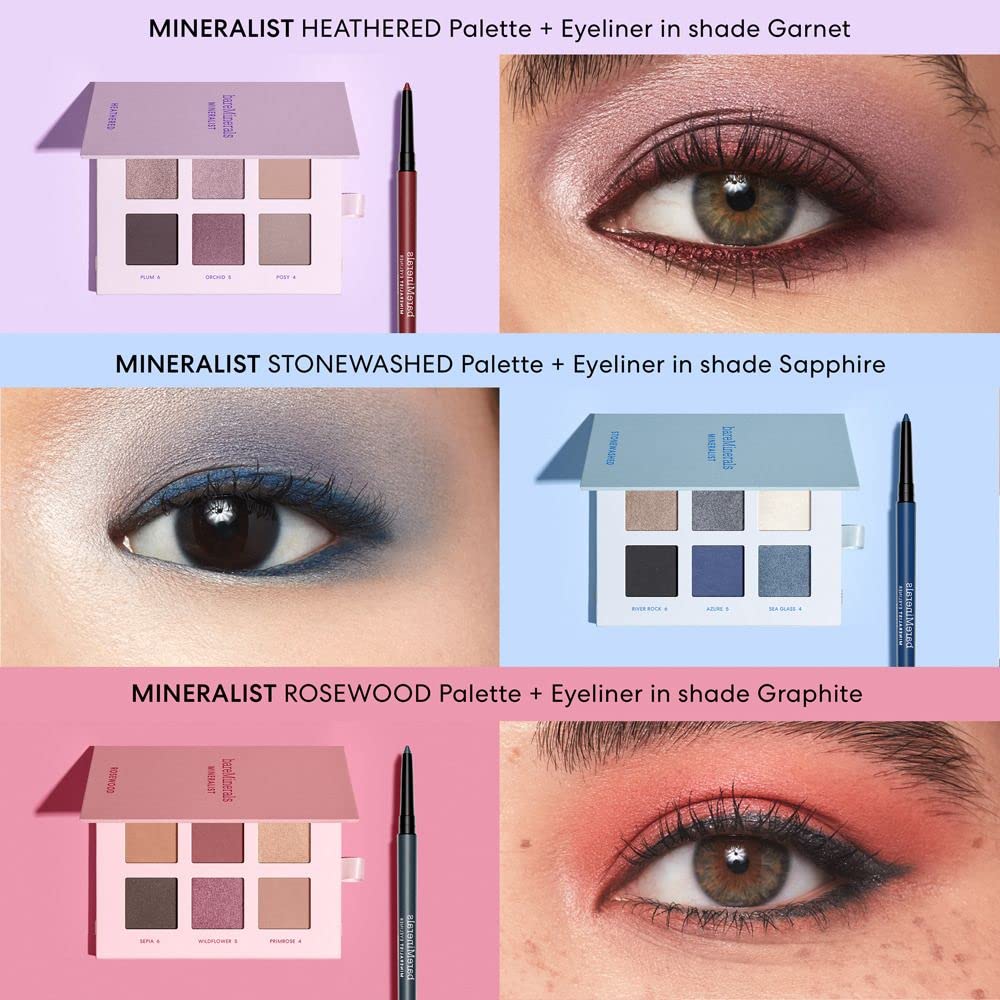 Tan bareMinerals Mineralist Lasting Eyeliner, Aquamarine, Vegan, Cruelty-Free & Dermatologist-Tested